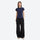 Water-repellent cargo hiking pants with drawcord hem - black wide-leg cargo pants with navy tee