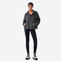 
                  
                    Women's lightweight fleece-lined softshell jacket - gray softshell jacket, for spring autumn and winter wear
                  
                