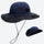 Wide brim rain sun hat with velcro brim shape - navy foldable brim fisherman hat with water beads