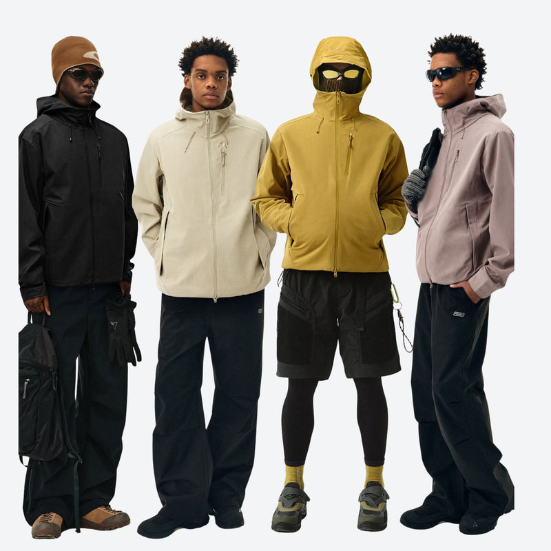 Unisex softshell snowboard jacket with welded seams - four color softshell jackets, for powder days and winter commute