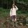 Women's lightweight hardshell rain jacket for trail - cream hardshell jacket, for mountain and forest outings