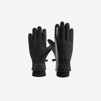 
                  
                    Frost full-finger insulated snow gloves - black full-finger snow gloves, pair back view, for snow sports weekends
                  
                