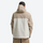 Men's breathable 2-layer snowboard jacket and pants - tan and cream colorblock, for powder days and winter commute
