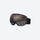 OTG spherical ski goggles - dark smoke spherical lens, front view, for freeride and backcountry skiing