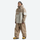 Men's breathable 2-layer snowboard jacket and pants - tan and cream colorblock jacket with tan pants