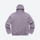Soft warm air fleece hoodie for outdoor - lavender air fleece hoodie, ghost product view with hood, for travel and city walks