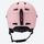 Snow helmet for skiing and snowboarding - matte pink snow helmet with mirror goggles, back view, for skiing and snowboarding