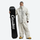 Men's breathable ski jacket with chest zip pockets - white jacket with white pants, for skiing and snowboarding
