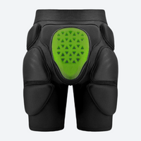 
                  
                    ESA impact protection gear for snow sports - black green impact protection shorts, for snow sports beginners
                  
                