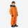 Kids one-piece snowboard suit with snow gaiters - orange kids one-piece snow suit, for kids skiing and snowboarding