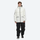 Men's 2-layer snowboard jacket and pants - white jacket with black pants, for resort and street wear