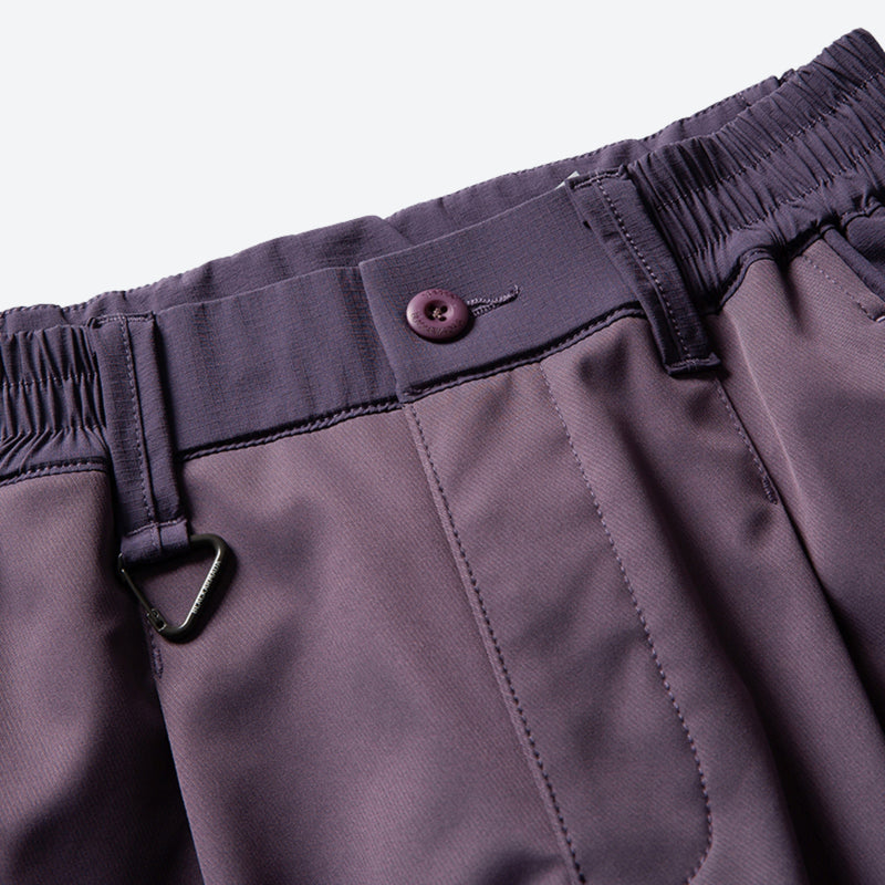 Unisex waterproof softshell jacket and cargo pants - purple, water-repellent softshell fabric
