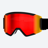 
                  
                    Crisp strap buckle cylindrical ski goggles - black frame red cylindrical ski goggles, product view, for winter mountain trips
                  
                