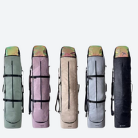 
                  
                    Padded wheeled snowboard bag with board window - five color wheeled snowboard bags, group lineup view, for snow sports travel
                  
                
