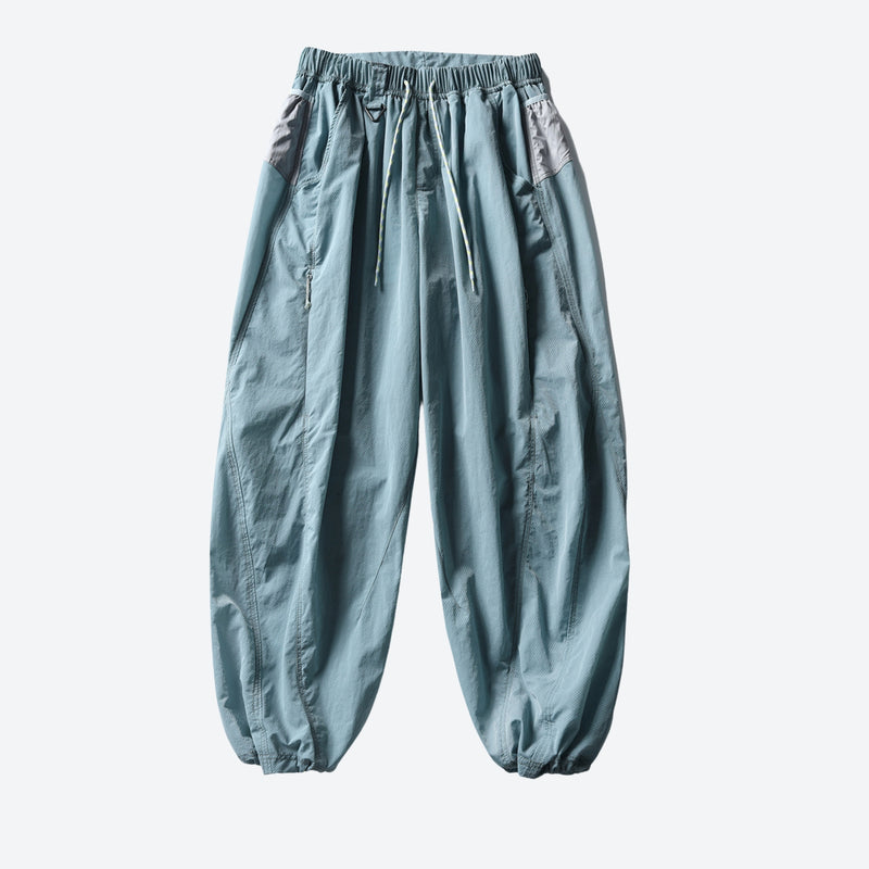Unisex lightweight quick-dry hiking pants - light blue hiking pants, front product view, for travel and camping