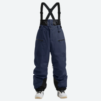 
                  
                    Men's adjustable ski pants with suspenders - navy bib pants, for resort and backcountry days
                  
                