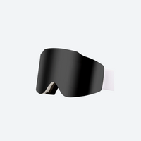 
                  
                    Cylindrical snow goggles with UV protection anti-fog lens - white frame cylindrical ski goggles, for snow sports weekends
                  
                
