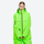 Women's waterproof 2L snow jacket and pants - neon green jacket, on-model front view, for skiing and snowboarding