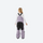 Kids 3L waterproof snow jacket and pants suit - lavender bib pants with black knee patches, for family resort ski days