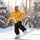 Unisex waterproof 3L snow jacket and pants series - mustard yellow jacket with black pants, for skiing and snowboarding