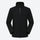Men's lightweight stretch softshell jacket - black softshell jacket, front view on mannequin, for camping and outdoor wear