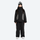 Women's colorblock waterproof snow jacket and pants - black gray jacket with black pants, for cold-weather winter sports