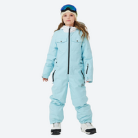 
                  
                    Kids breathable 2-layer jumpsuit ski suit - ice blue kids one-piece snow suit, for kids skiing and snowboarding
                  
                