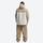 Men's waterproof 2L snow jacket and pants - tan and cream colorblock jacket with tan pants, for resort and street wear