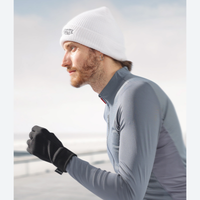 
                  
                    Clutch breathable touchscreen gloves with non-slip grip - black breathable gloves on men running with white cap
                  
                