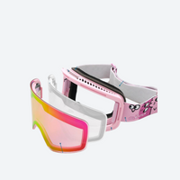 
                  
                    Kids' cylindrical ski goggles in mirror lens colors - magnetic detachable kids lens, for skiing and snowboarding
                  
                