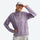 Breathable half-zip mid-layer with recycled fabric - lavender quick-dry lightweight half-zip mid-layer on women with cap