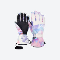 
                  
                    Tug touchscreen snow gloves with warm lining - pink purple print touchscreen snow gloves, for resort ski days
                  
                