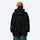 Lightweight cozy versatile mid-layer anorak - black hooded mid-layer pullover with cap, for layering in cool weather