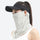Shield UPF50+ ice-silk face mask with sun brim - gray ice-silk face mask with brim on women, for travel and city walks