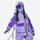 Kids waterproof 2L snow jacket and pants series - lavender kids jacket, on-model front view, for cold-weather winter sports