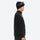 Lightweight high-warmth breathable fleece liner jacket - black fleece liner jacket on men with beanie, side standing view