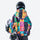 Kids waterproof 2L print snow jacket and pants - multicolor print kids jacket, for snow play and winter commute