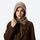 Cocoon 100 percent merino wool knitted balaclava - camel knitted merino wool balaclava with drawcord, front product view