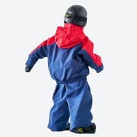 
                  
                    Kids waterproof 2L retro colorblock snow jacket and pants - blue red colorblock kids jacket with blue pants, B with helmet
                  
                