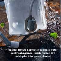 
                  
                    1.5L food-grade hydration bladder - 1.5l food-grade hydration bladder, frosted fill port close-up, for skiing and ski touring
                  
                