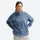 Lightweight windproof quick-dry mid-layer pullover - blue hooded mid-layer pullover on women, for layering in cool weather