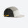 Breathable sporty cap for trail and city - black gray and white color block five panel cap, product view