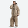 Women's breathable ski jacket with chest zip pockets - tan jacket with tan pants, for resort and street wear