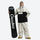 Men's waterproof 2L snow jacket and pants - cream and black colorblock jacket with cream pants
