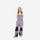 Youth 3-layer ski suit with bib pants - lavender bib pants with black knee patches, for cold-weather winter outdoor fun