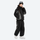 Women's breathable 2L colorblock ski set - black gray jacket with black pants, for skiing and snowboarding