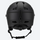 Lightweight ski helmet with integrated goggle look - matte black snow helmet with mirror goggles, for skiing and snowboarding