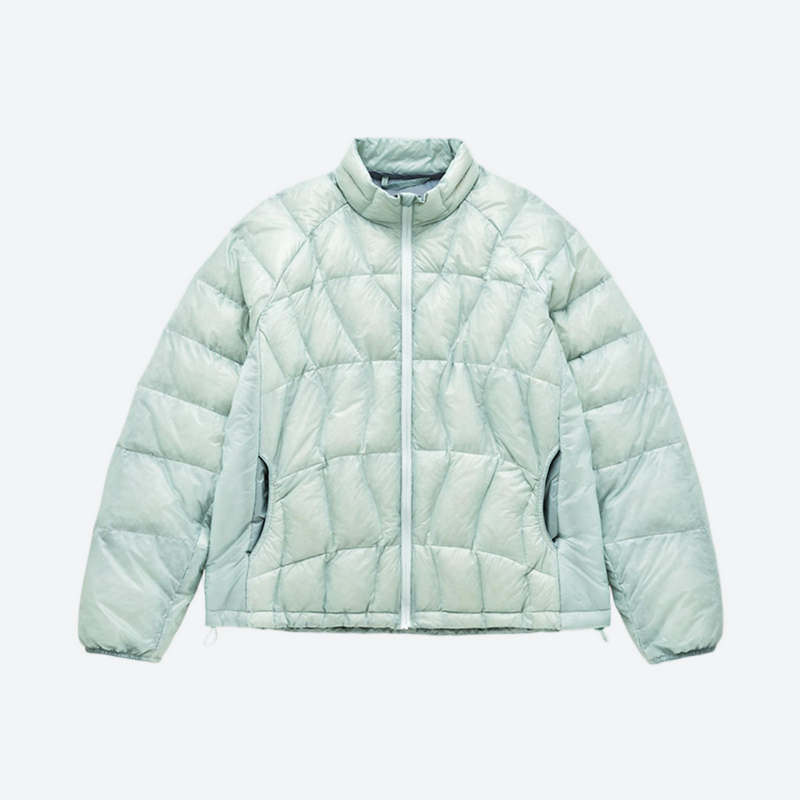 Unisex ultralight packable down vest and jacket - mint green ultralight down jacket, for camping and outdoor weekends