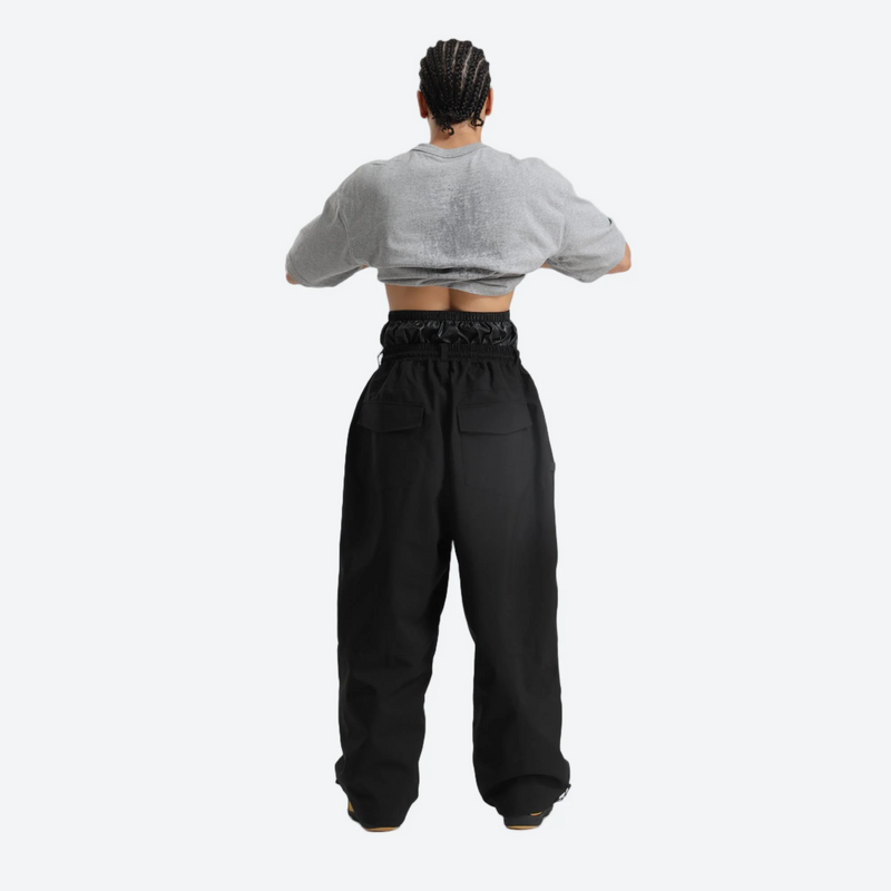 Men's waterproof 2L snow jacket and pants - black snow pants, for cold-weather winter sports
