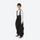 Youth 3-layer ski suit with bib pants - black bib pants, kids on-model side view, for family resort ski days